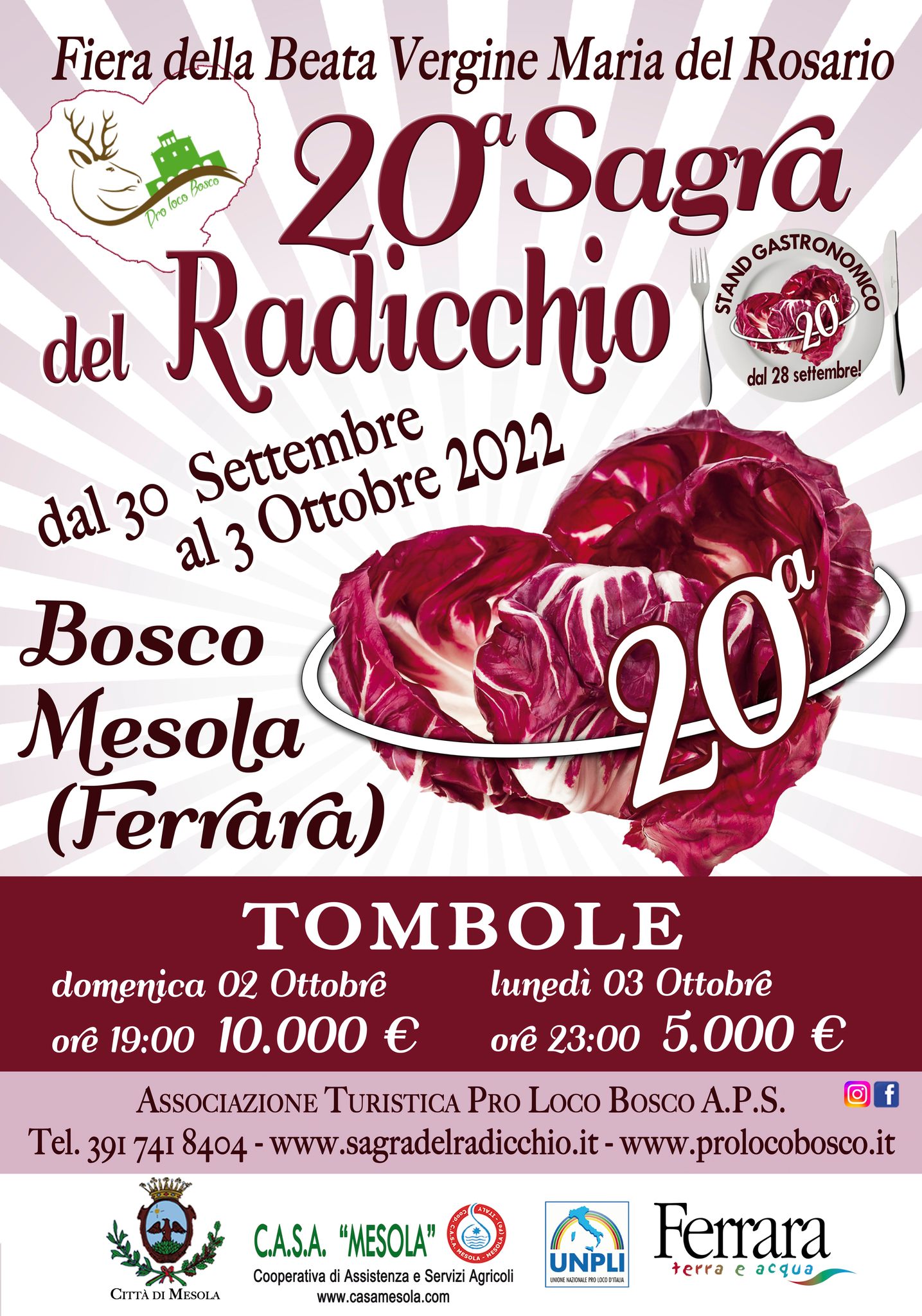XX Sagra del Radicchio e Fiera della Beata Vergine Maria del Rosario di Bosco Mesola (FE)