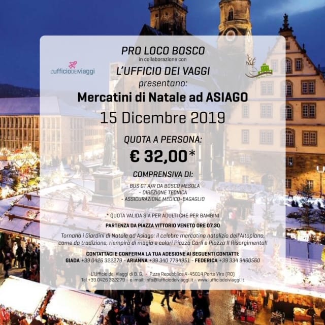 Mercatini di Natale ad Asiago!